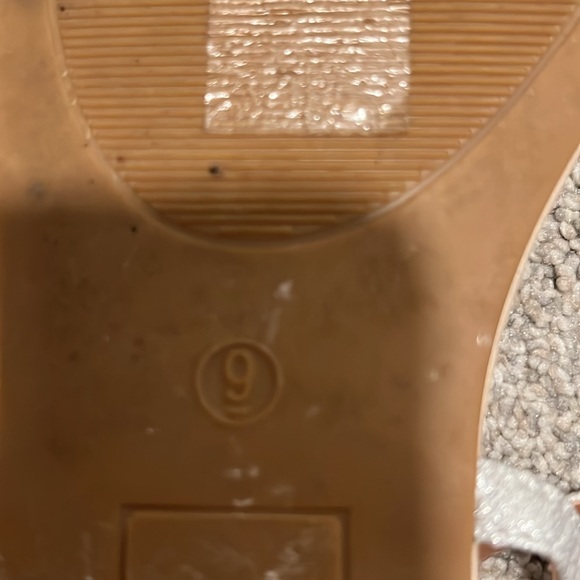 MUDAN Sparkly Silver Braided & Rhinestone Slingback Sandals - Size 9 - Picture 11 of 11